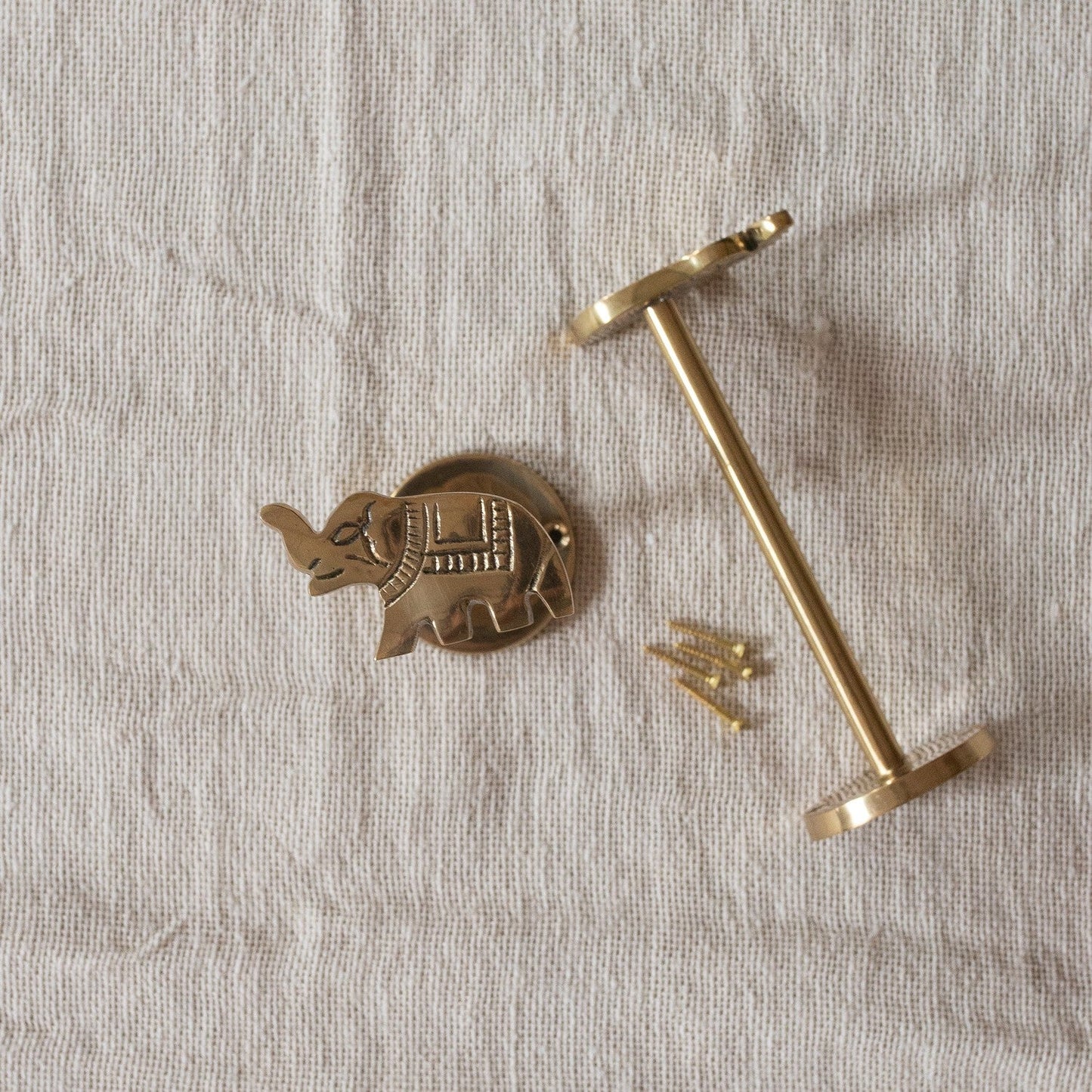 Elephant Brass Curtain Hold Backs set of 2-Tie Backs-House of Ekam