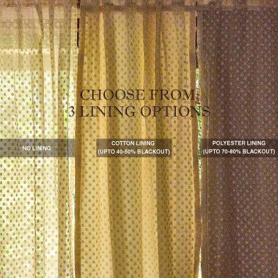 White & Pink Neer Jamdani Cotton Handloom Curtain-Curtains-House of Ekam
