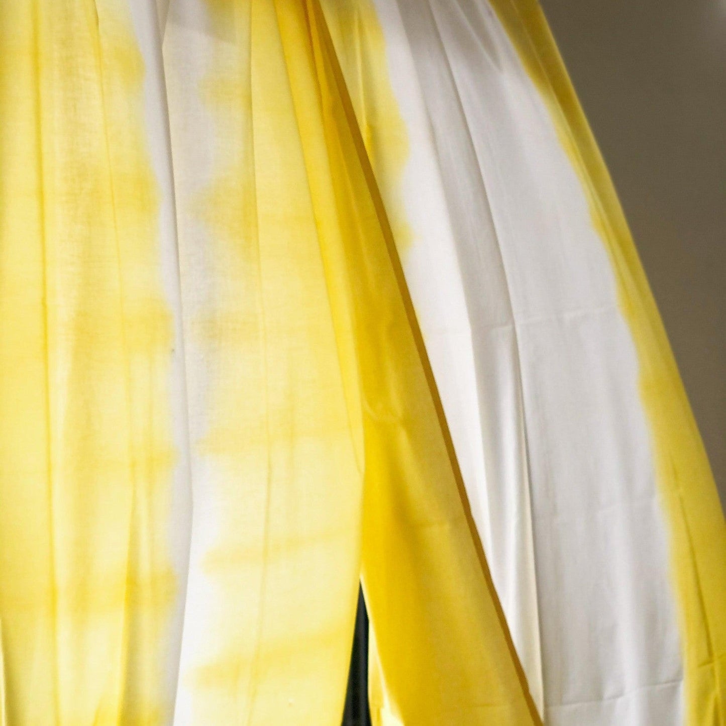 Yellow Ombre Dip Dye Sheer Curtain-Curtains-House of Ekam